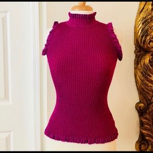 Milly ruffle metallic tank